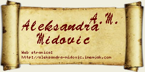 Aleksandra Midović vizit kartica